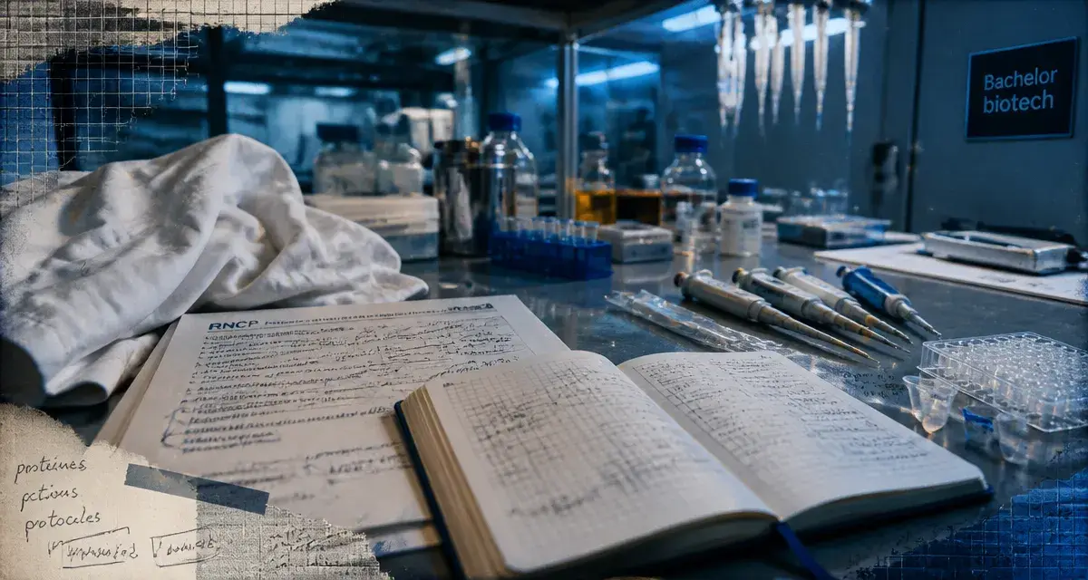 Bachelor biotechnologie en laboratoire : paillasse, pipettes et pratique intensive