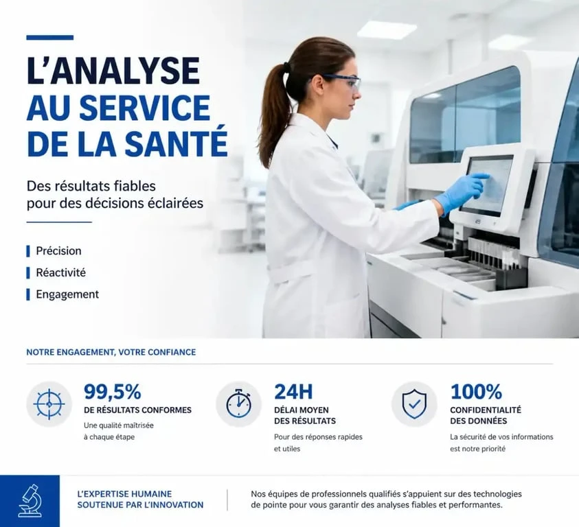 Technicien de laboratoire travaillant sur un automate pour le BTS Biologie Médicale
