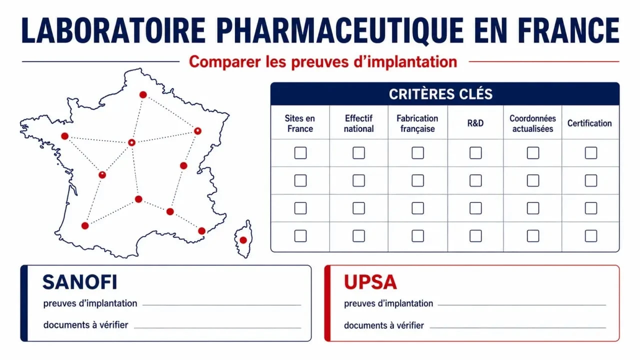 Laboratoire pharmaceutique en France : comparatif des critères d’implantation et d’évaluation des acteurs