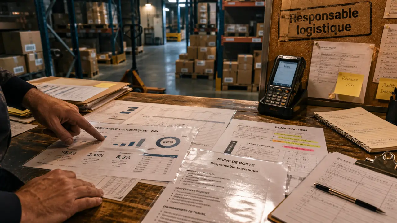 Fiche de poste responsable logistique : KPI en entrepôt