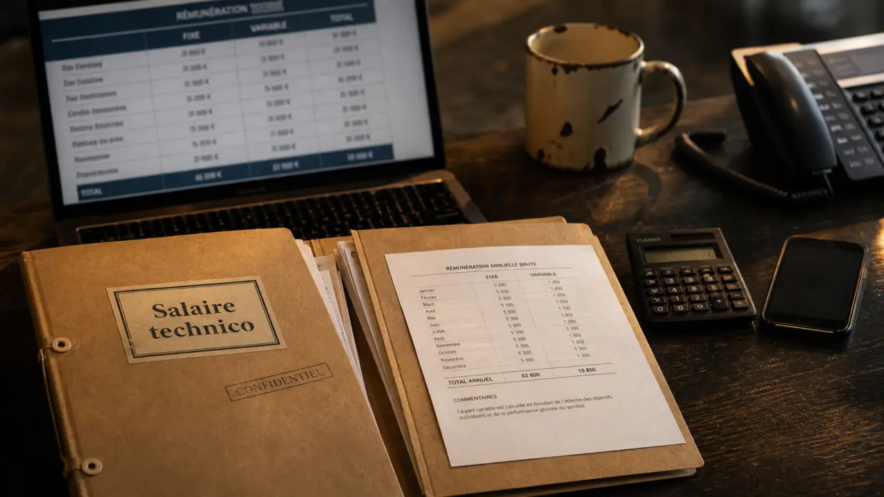 Salaire technico commercial : 2 917 € brut par mois