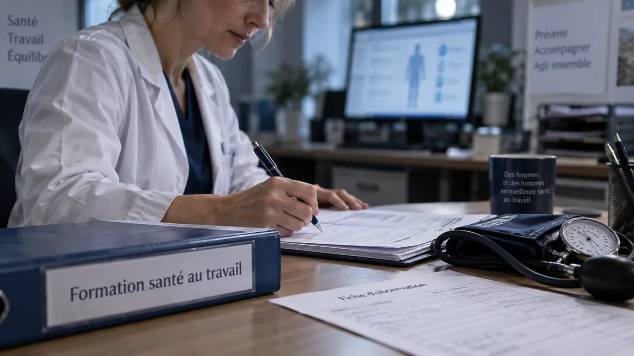 Formation infirmiere en santé du travail : 240h théorie et 105h pratique en SPST