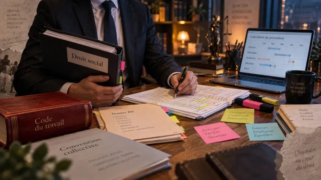 Juriste droit du travail et dossiers RH, Code du travail et procédures